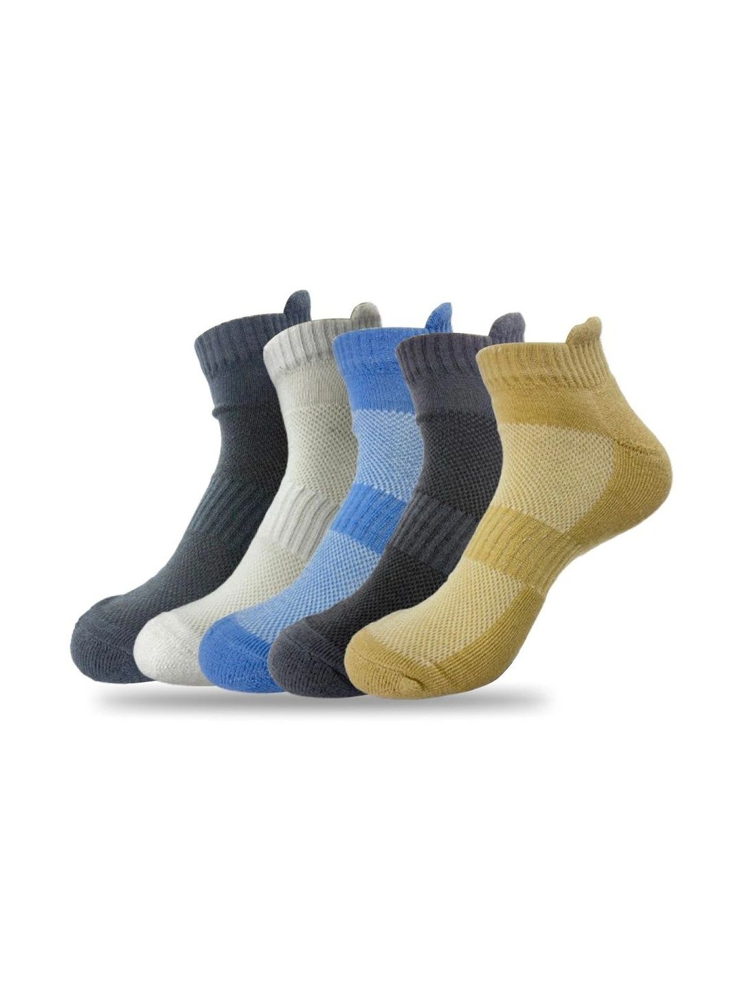Moda Rapido Men Pack of 5 Cotton Blend Patterned Ankle Length Socks