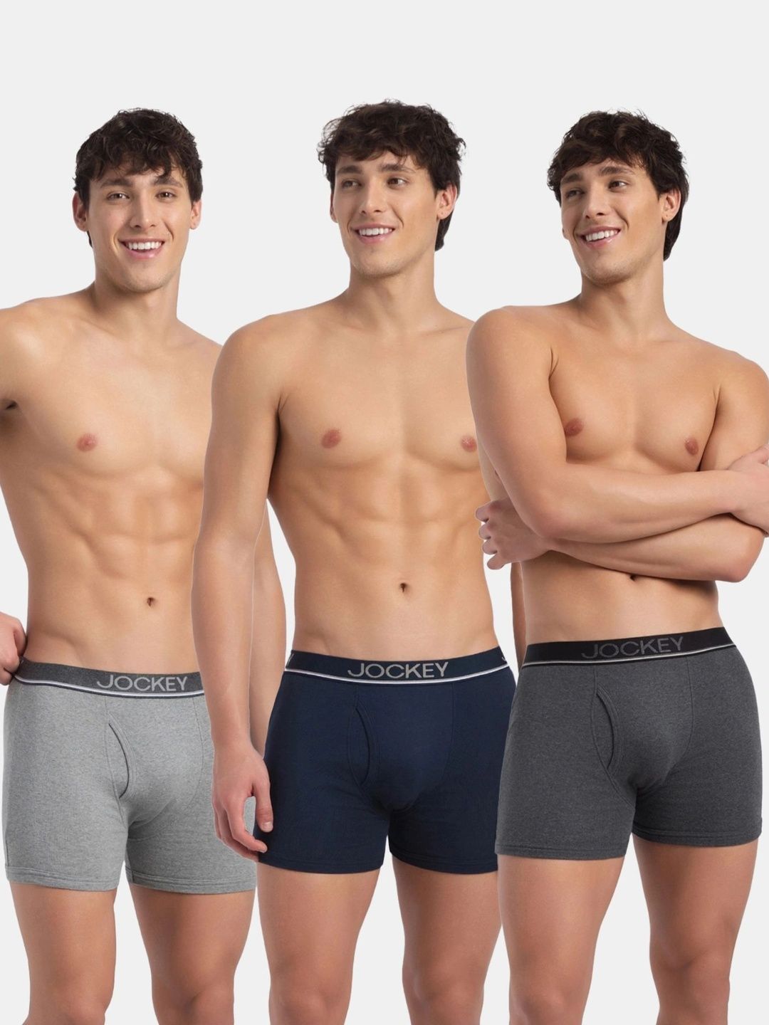 Jockey Pack of 3 Super Combed Cotton Rib Boxer Brief with Ultrasoft Waistband-8009