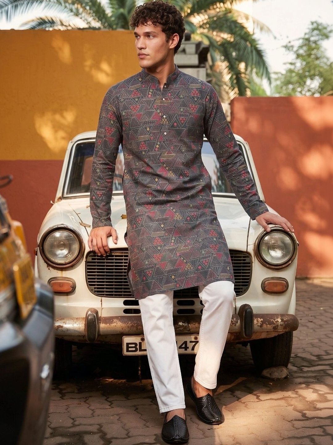 DRIP CHOWK Men Geometric Printed Kurta