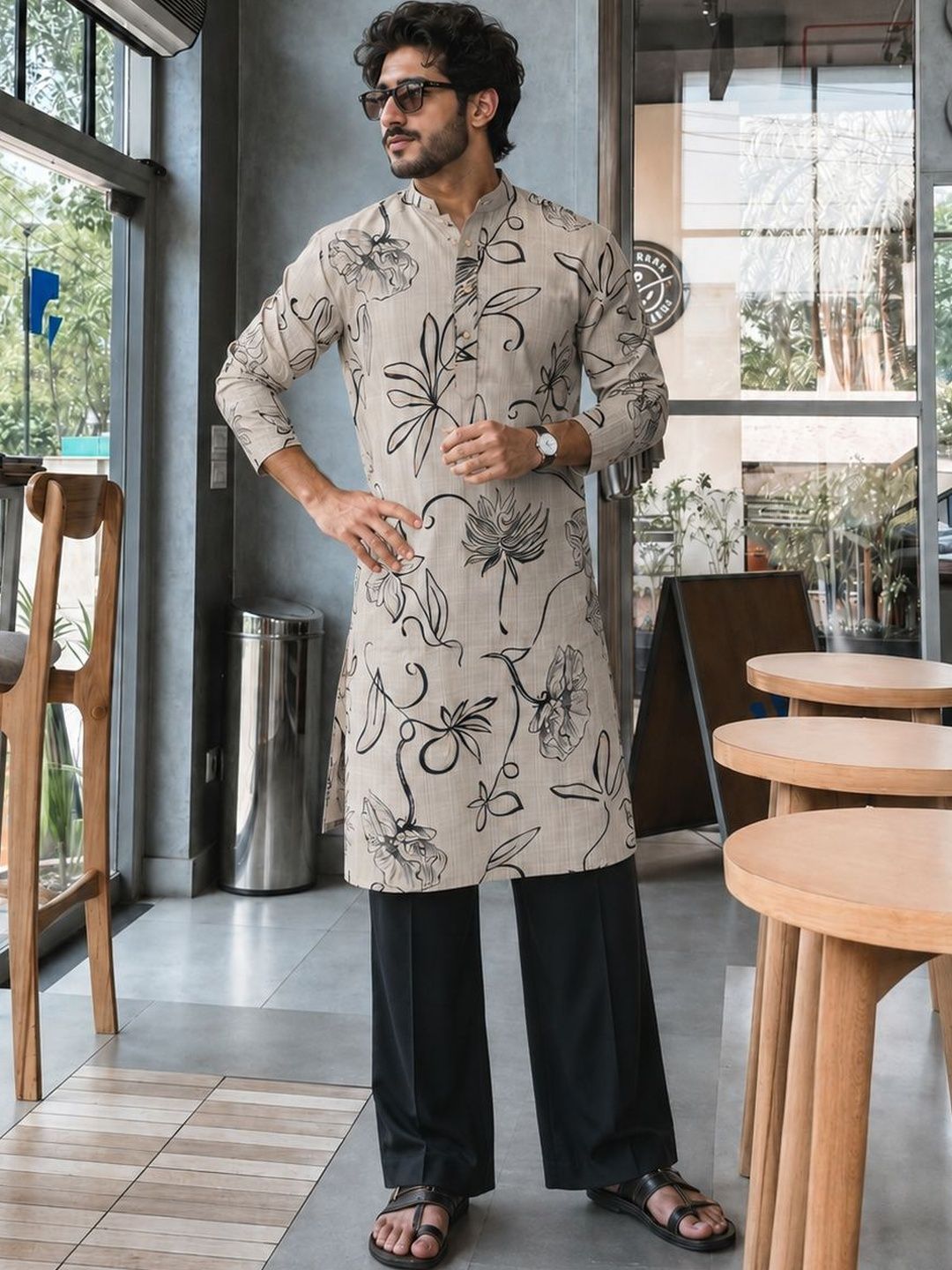 Anouk Men Floral Printed Floral Kurta