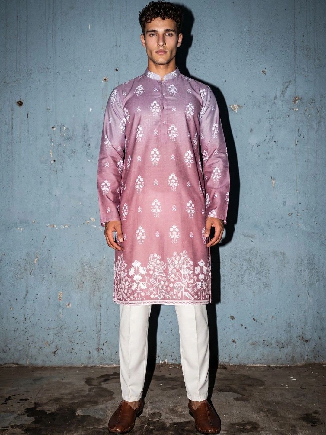 DRIP CHOWK Men Floral Printed Floral Kurta