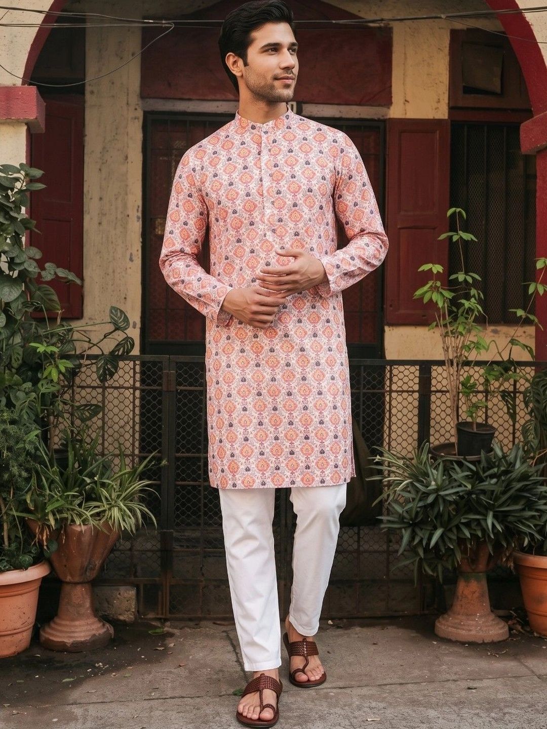 DRIP CHOWK Men Ethnic Motifs Printed Kurta