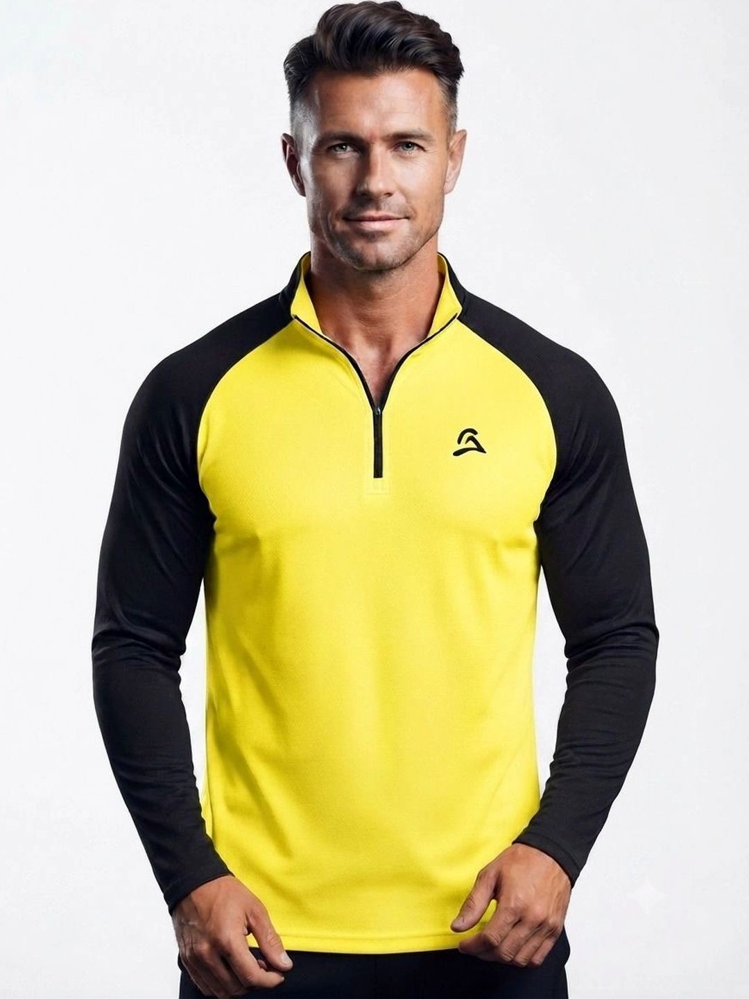 HILL 7 Men Brand Logo Colourblocked Polo Collar T-shirt