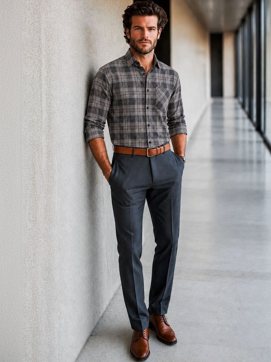 Mast & Harbour Men Comfort Checked Casual Shirt