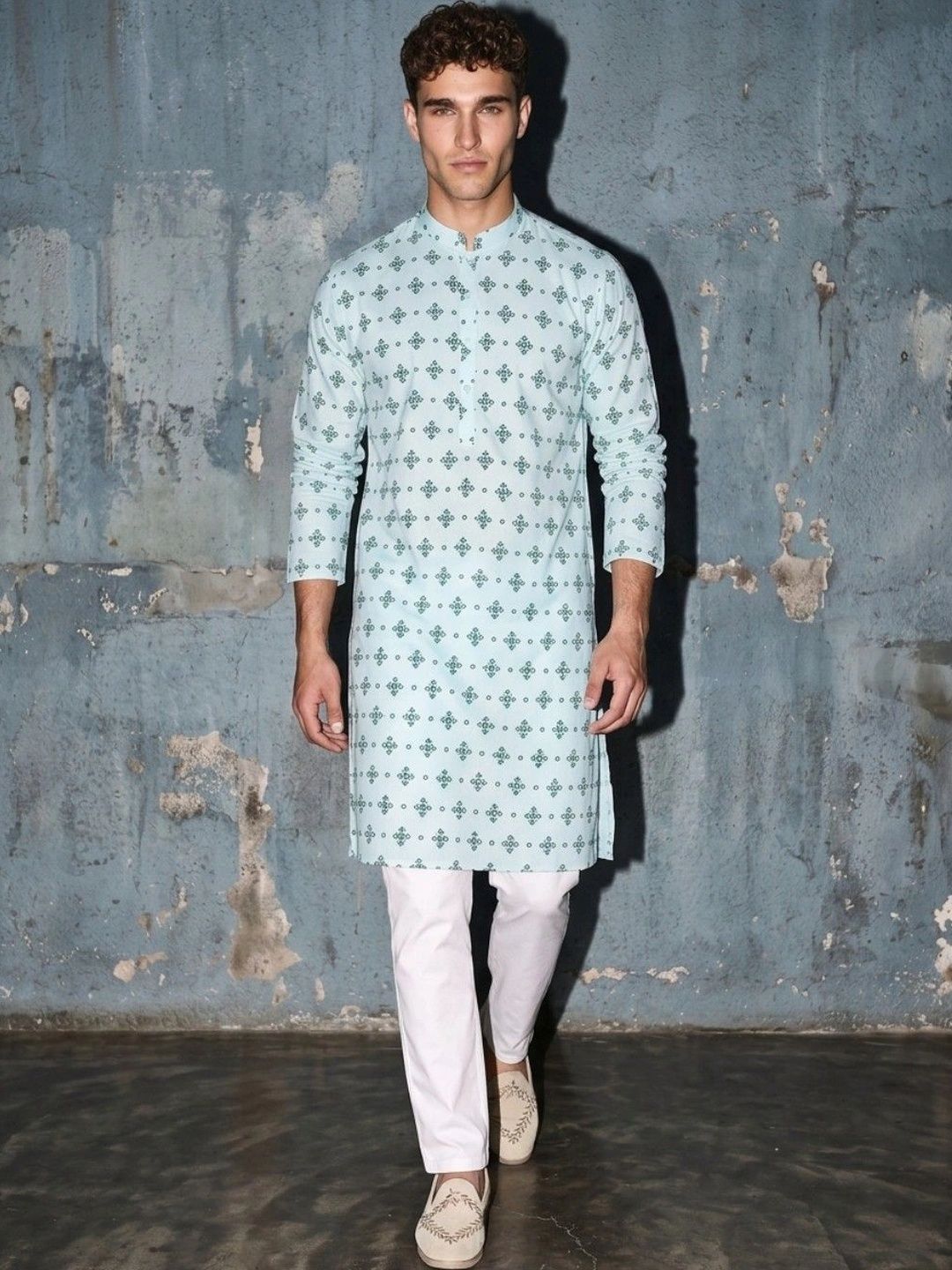DRIP CHOWK Men Geometric Printed Kurta