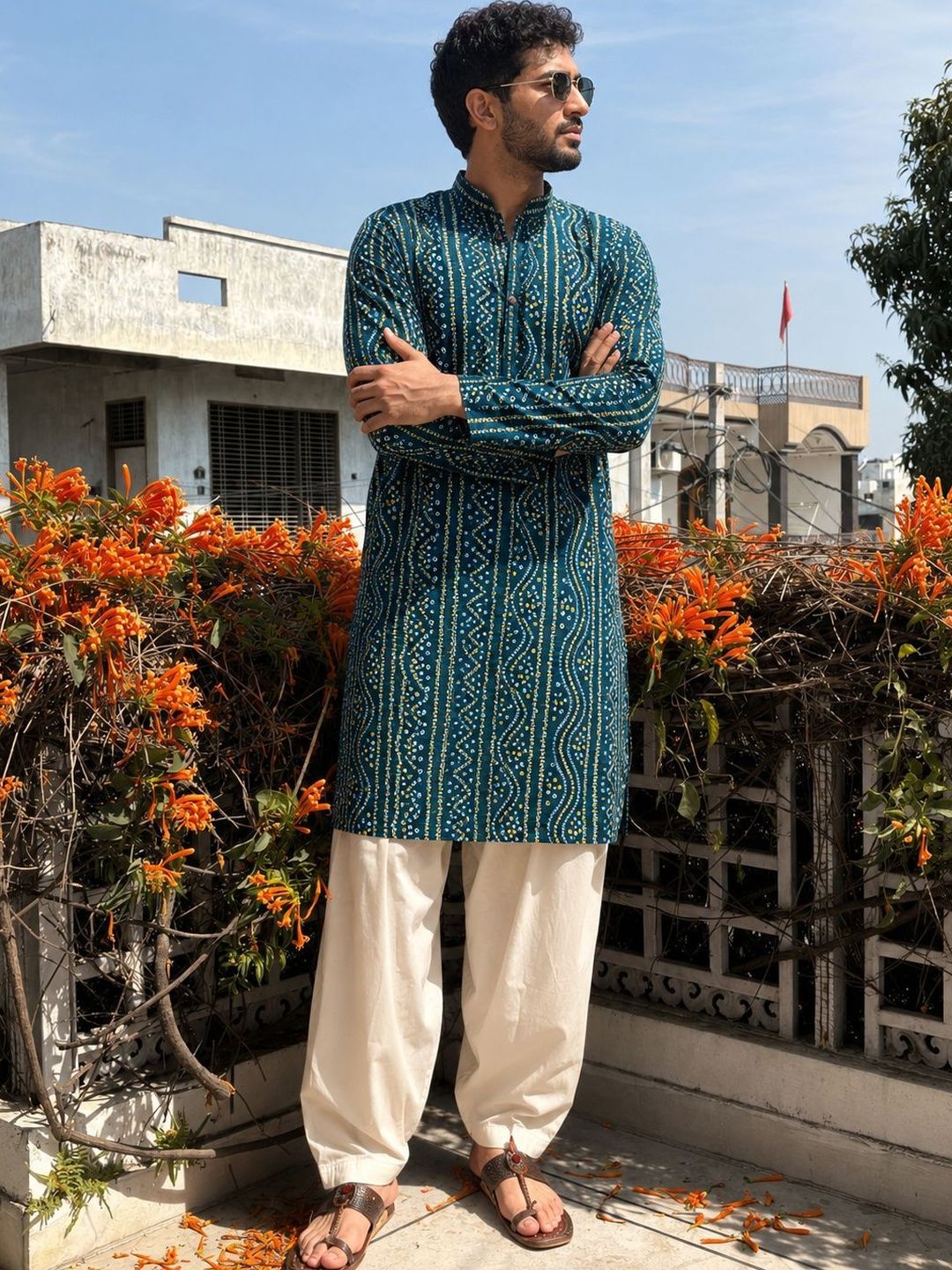 Anouk Men Ethnic Motifs Printed Indie Prints Kurta