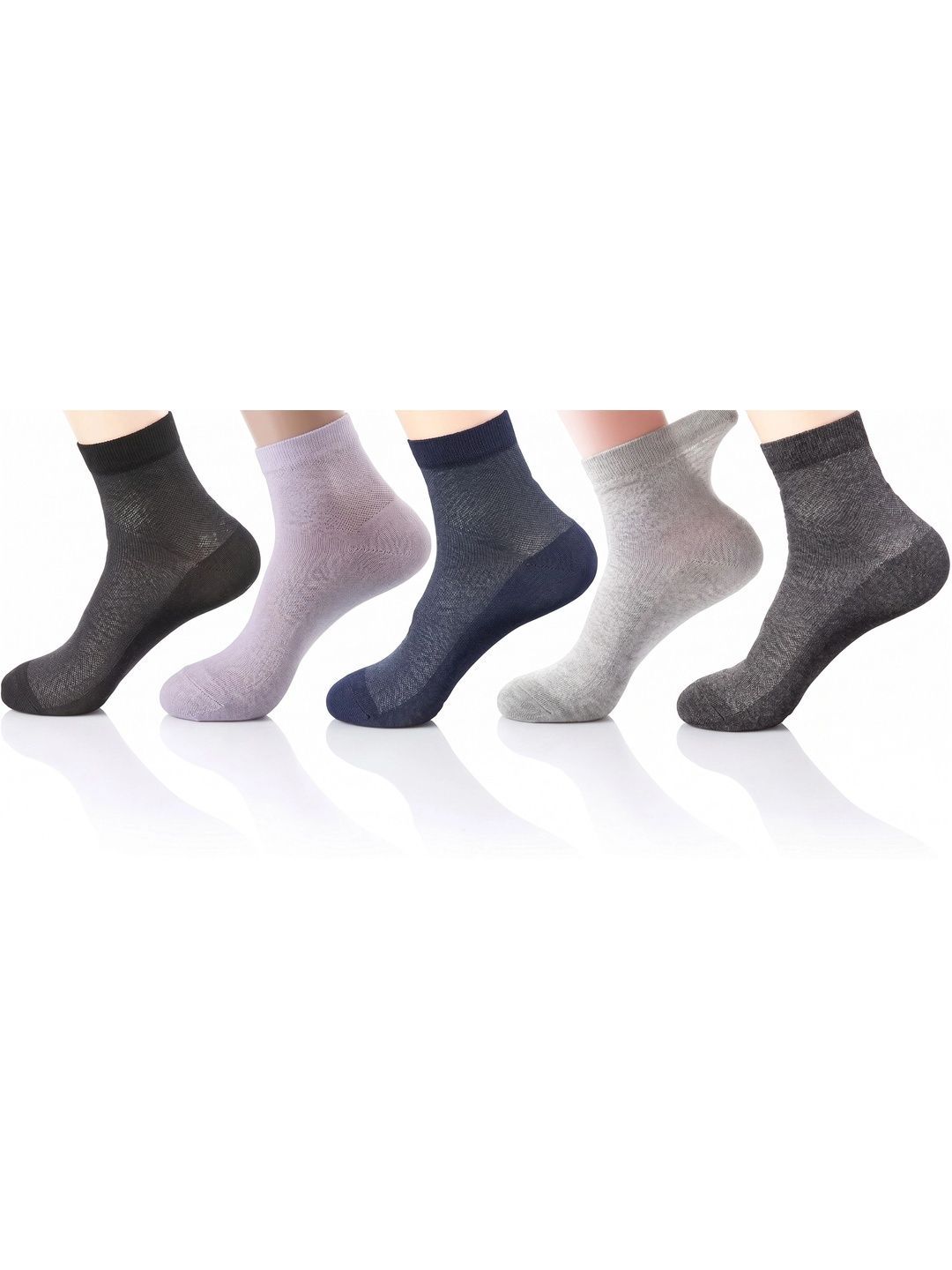 Moda Rapido Men Pack of 5 Cotton Blend Ankle Length Socks
