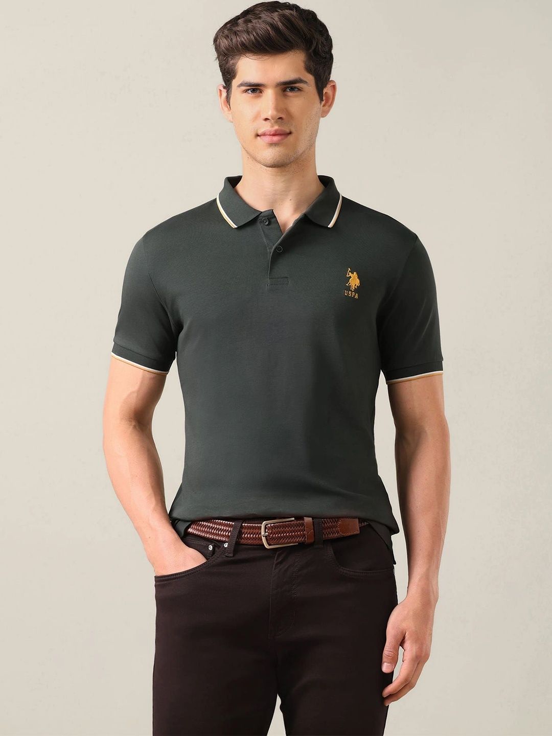 U.S. Polo Assn. Solid Slim Fit Polo