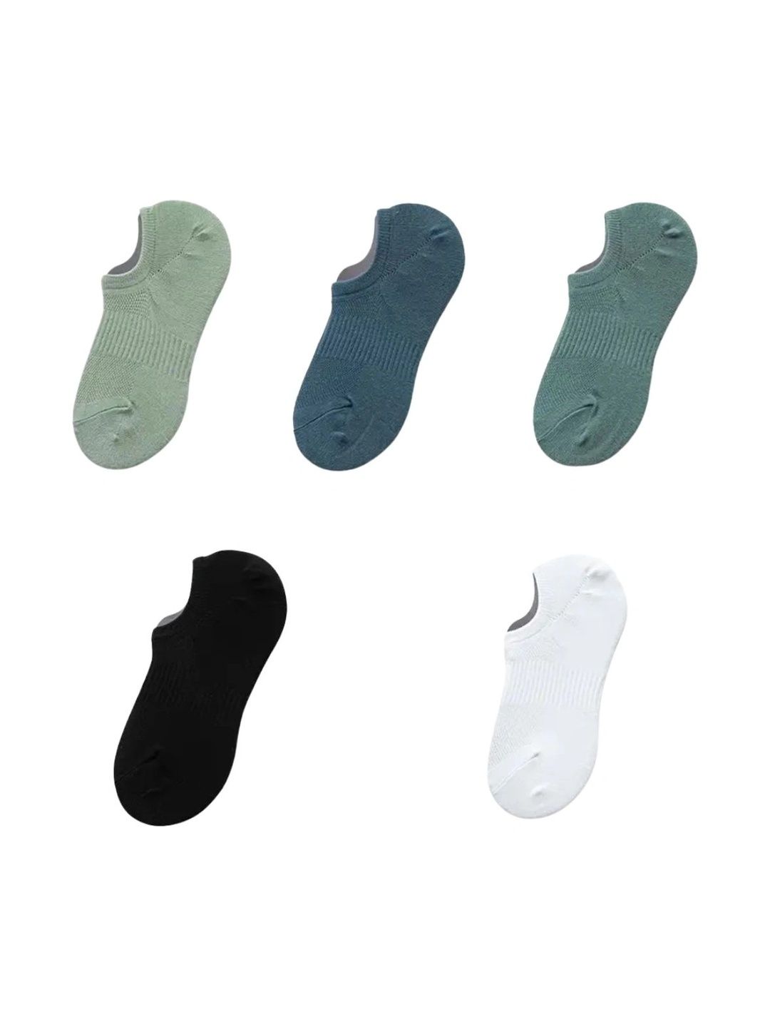 Moda Rapido Men Pack of 5 Cotton Blend Shoe Liners Socks