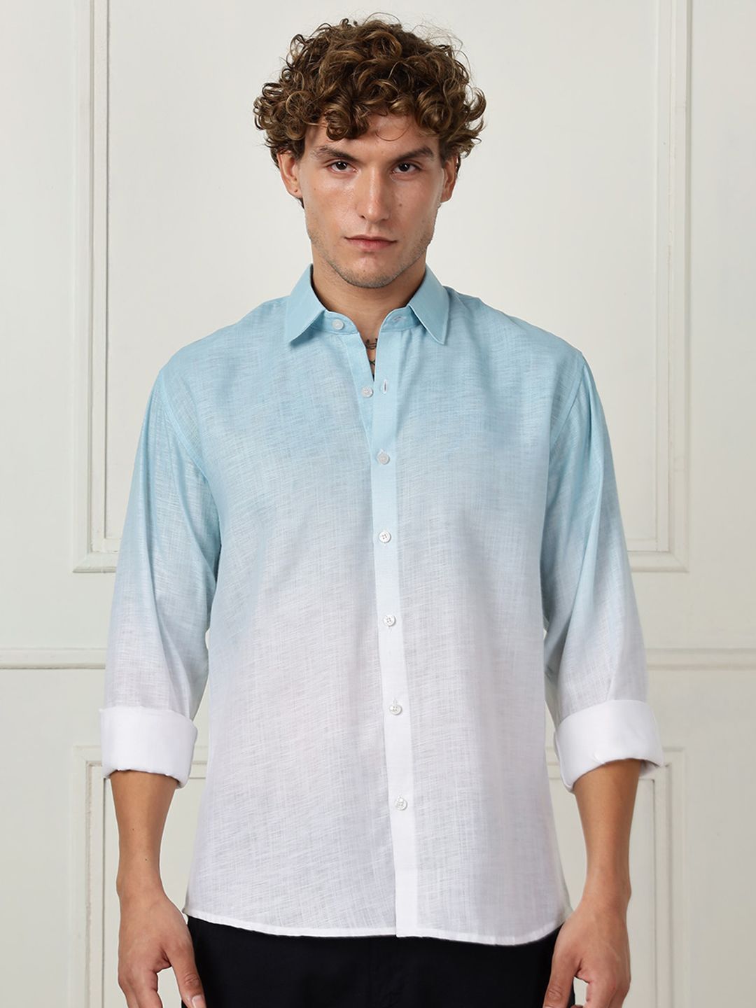 Vestirio Men Ombre Faded Casual Shirt