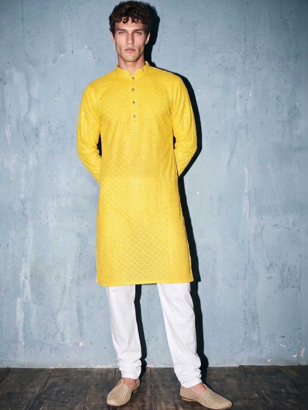 DRIP CHOWK Men Sequinned Kurta