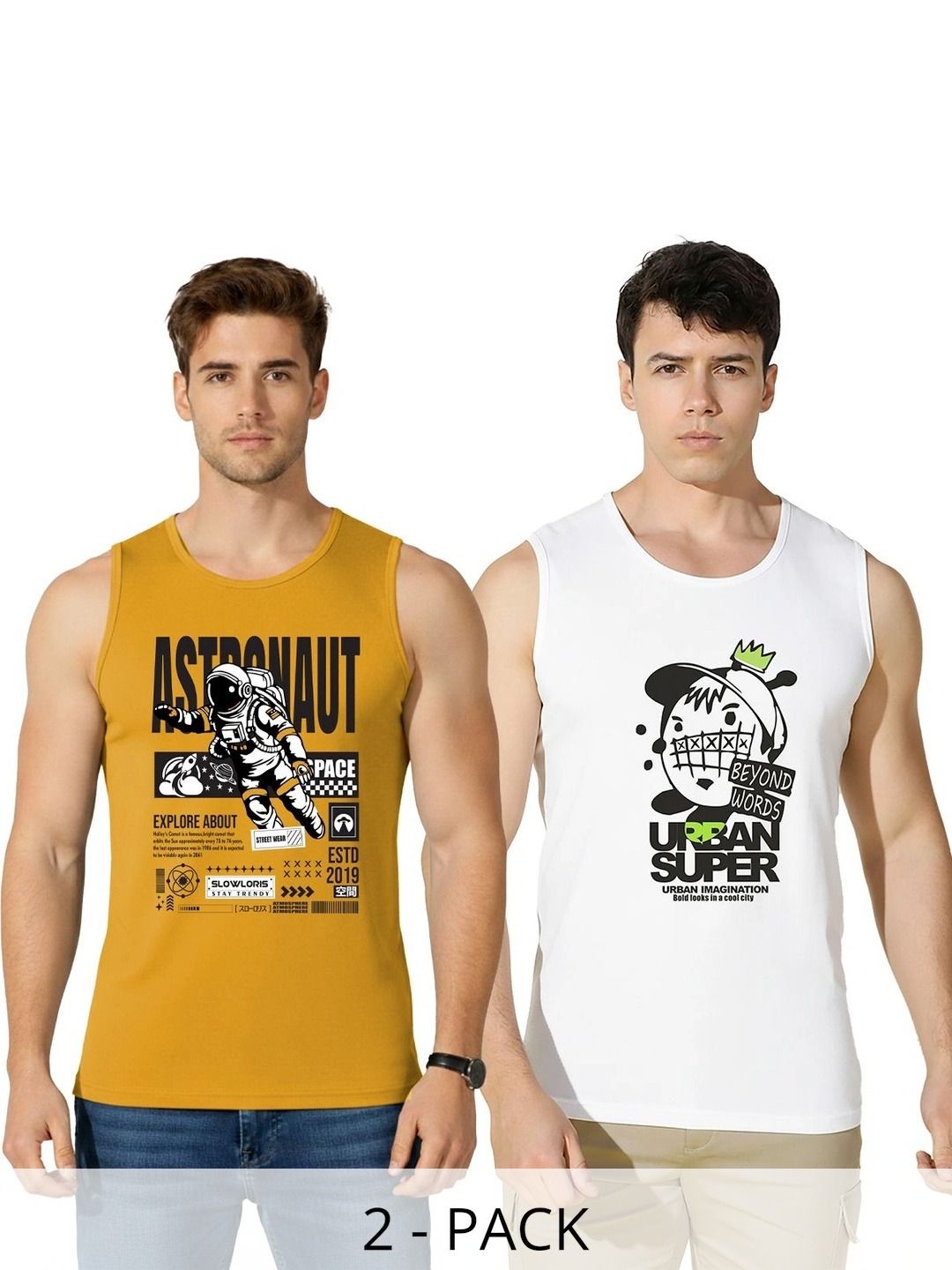 SLOWLORIS Men 2 Printed T-shirt