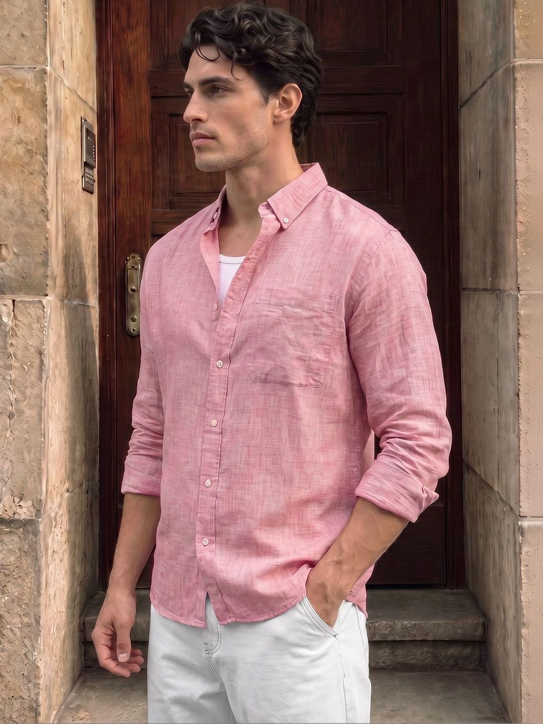 Powerlook Textured Long Sleeves Shirt