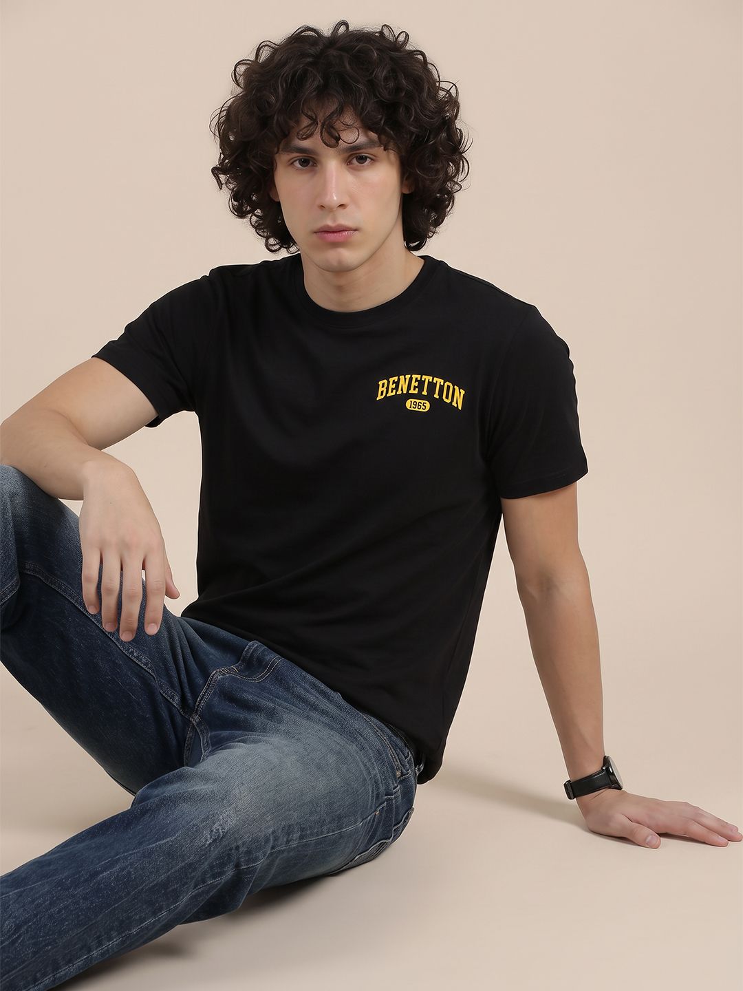 United Colors of Benetton Brand Logo Printed T-shirt