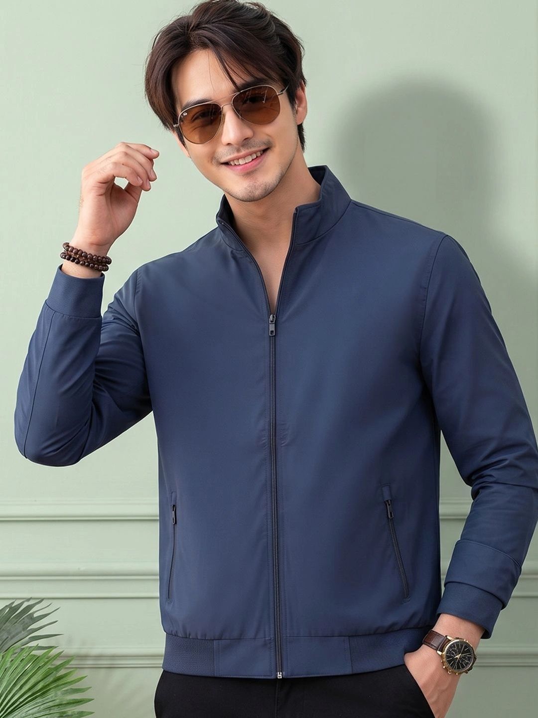 Mast & Harbour Men Lightweight Bomber Jacket