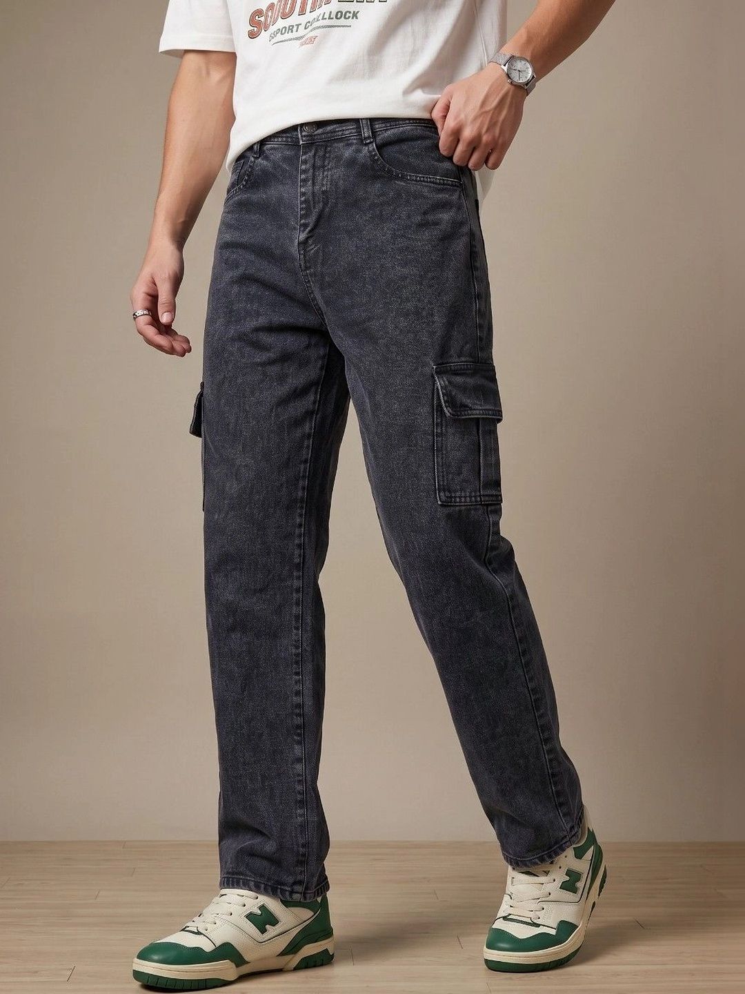 Moda Rapido Mid-Rise Baggy Cargo Jeans