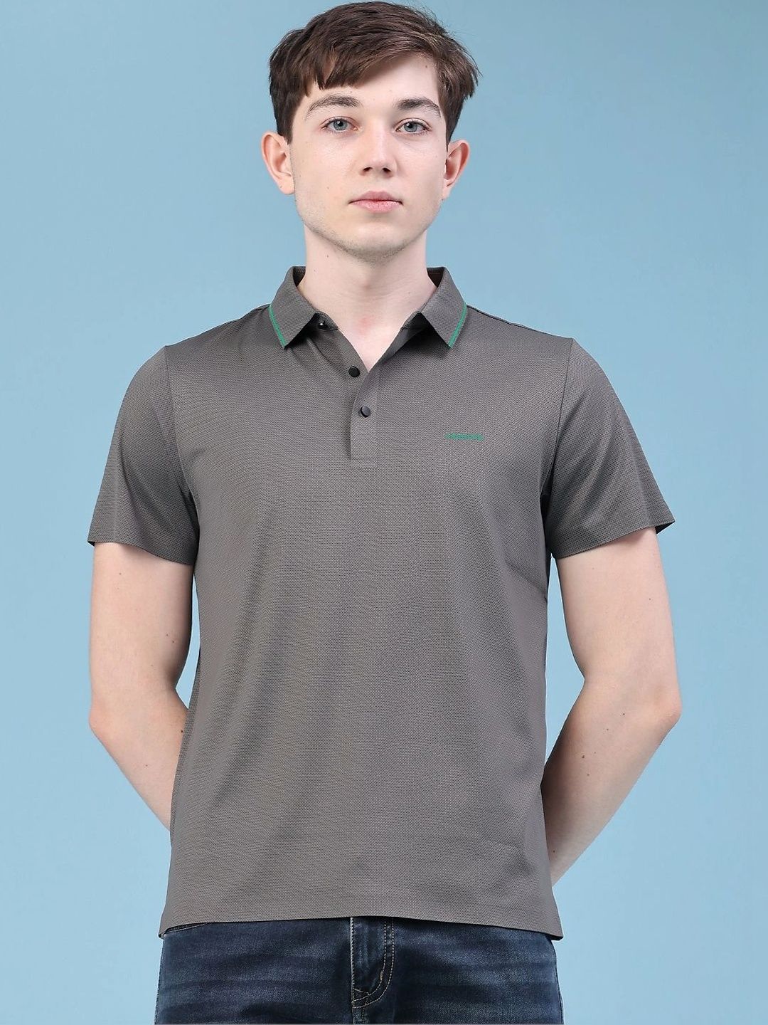 V-Mart Men Polo Collar Slim Fit T-shirt