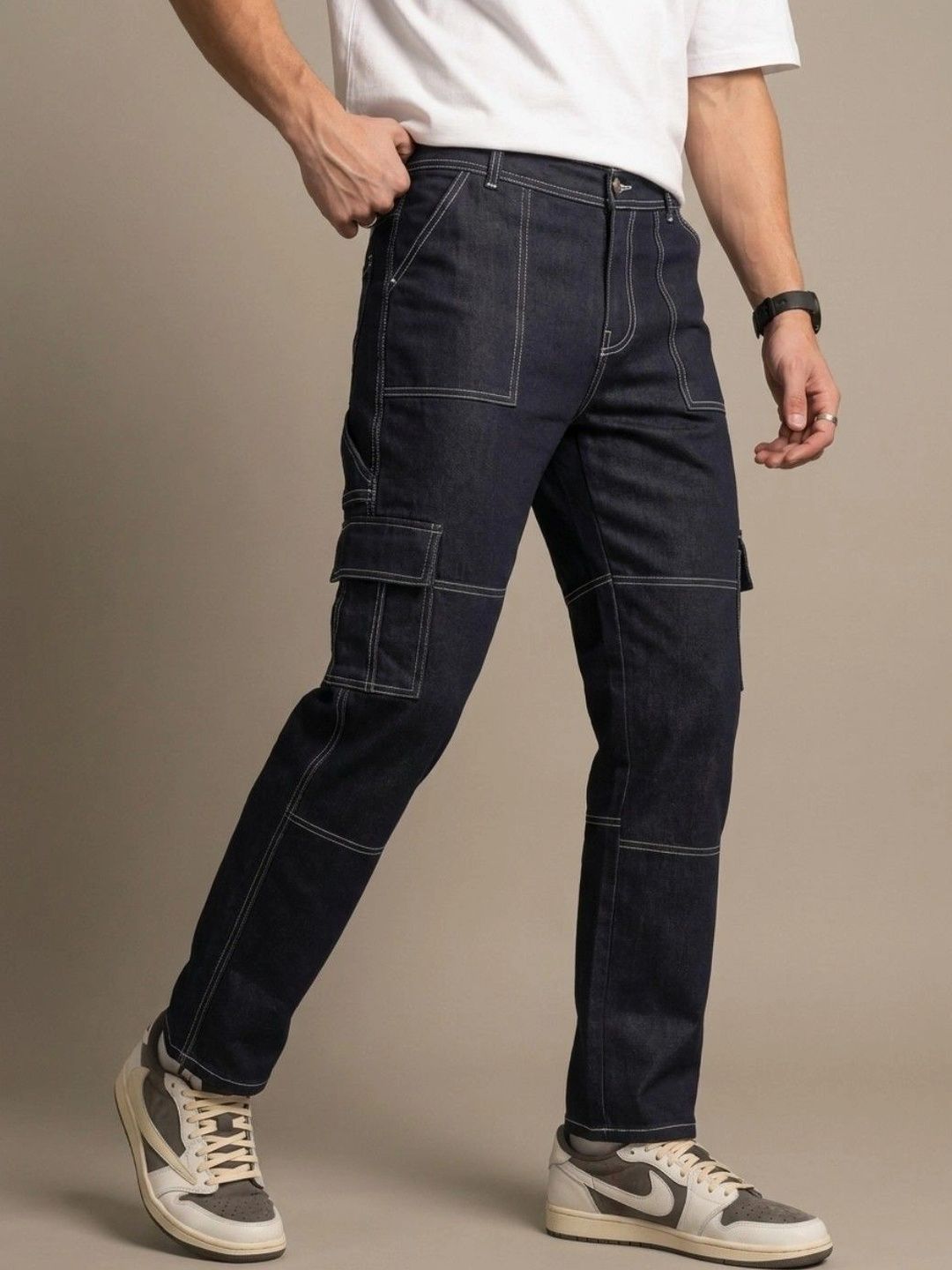 MaverIQ Mid-Rise Baggy Cargo Jeans
