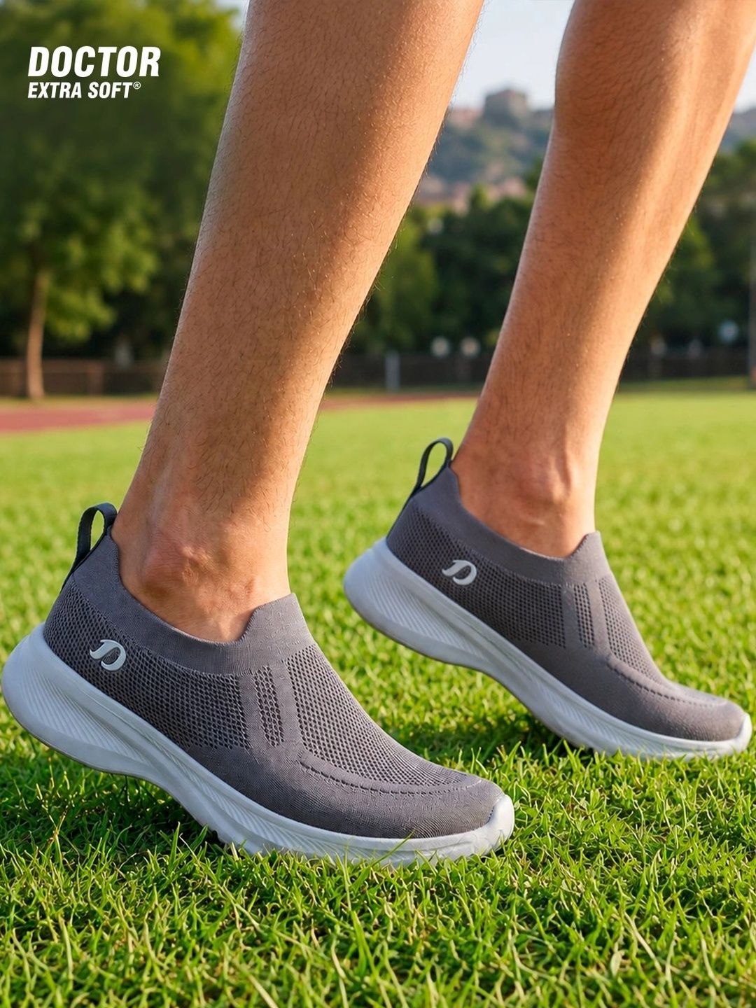 DOCTOR EXTRA SOFT Men Memory Foam Slip-On Running Non-Marking Shoes