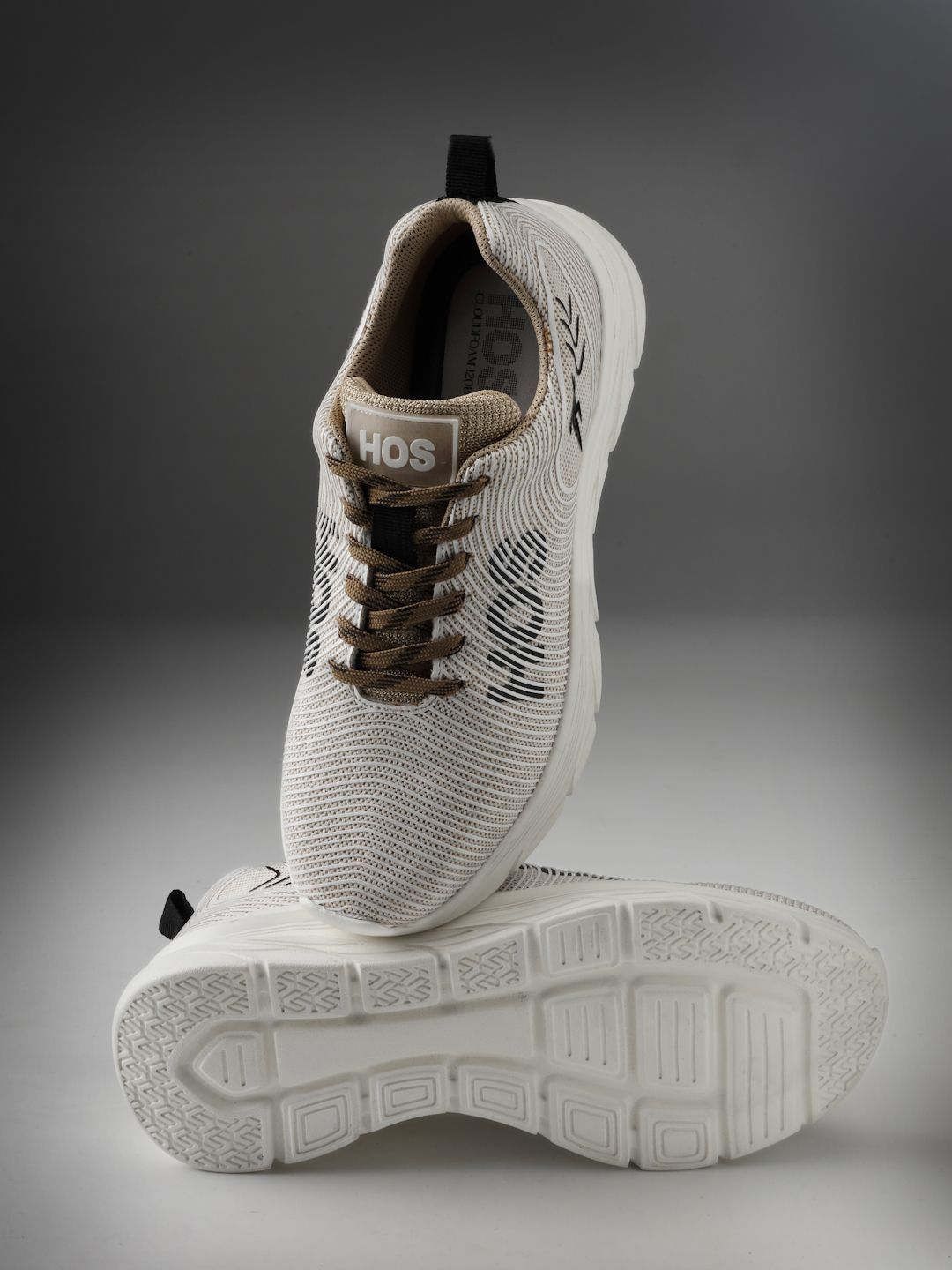 HOS Men Running Shoes Lace-Up Lightweight Comfortable Sports Shoes