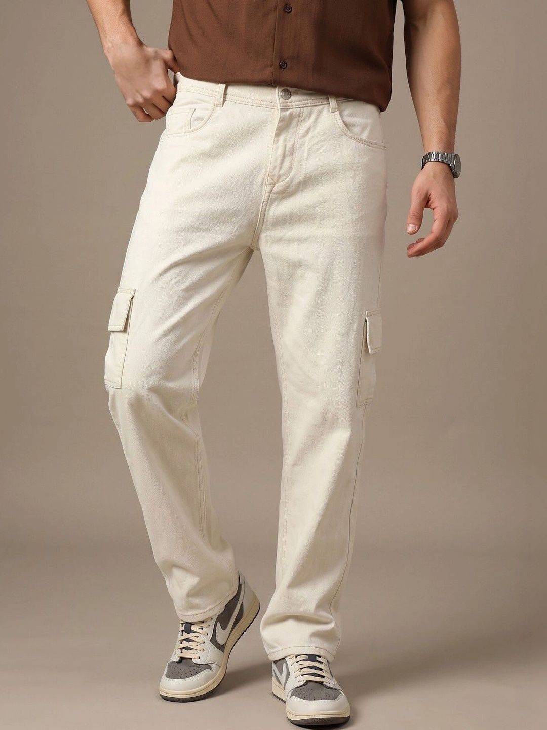 glitchez Men Classic Regular Fit Mid-Rise Stretchable Jeans
