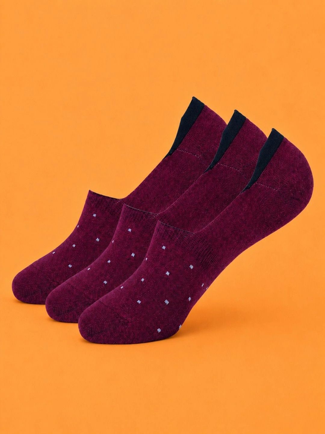 ADDOSSO Men Pack of 3 Cotton Assorted Patterned Shoe Liners Socks
