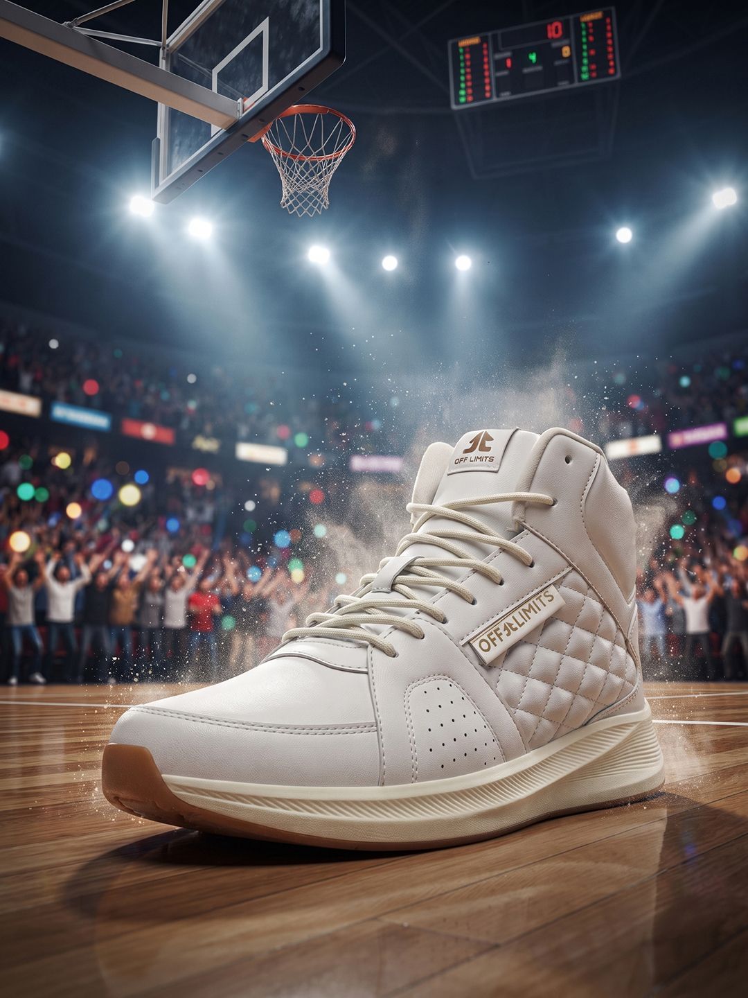 OFF LIMITS Men White Basketball Non-Marking Shoes