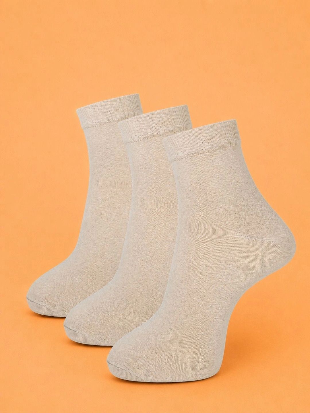 ADDOSSO Men Pack of 3 Cotton Assorted Ankle Length Socks