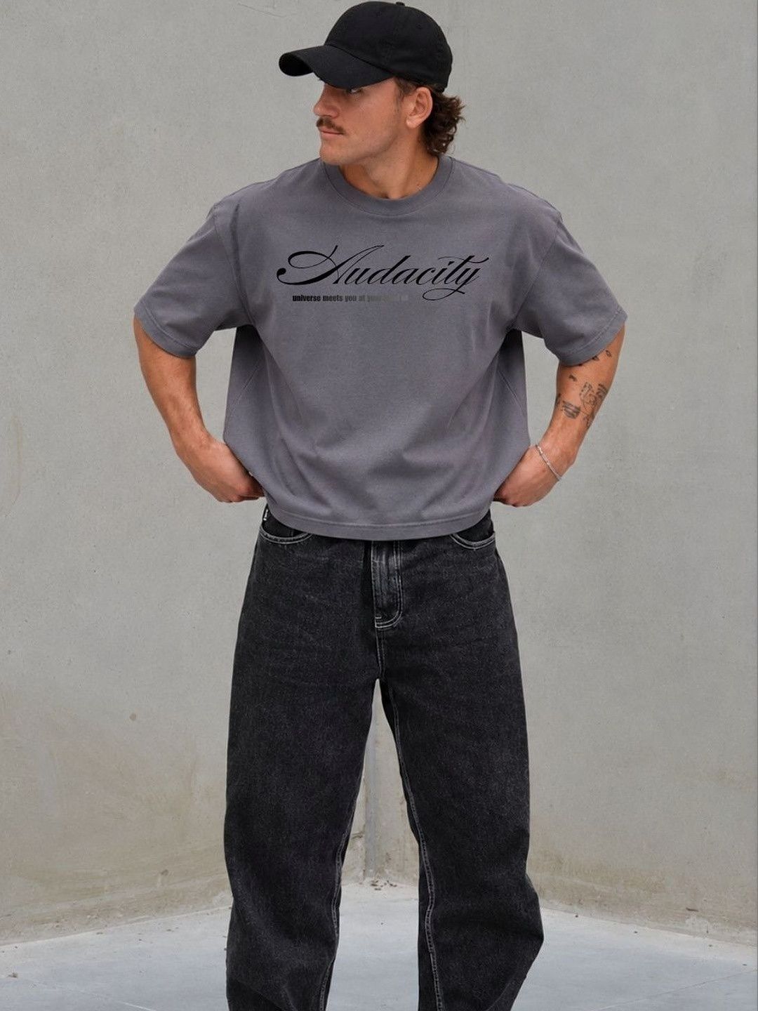 THE NOX Men Typography Printed Bio Finish T-shirt
