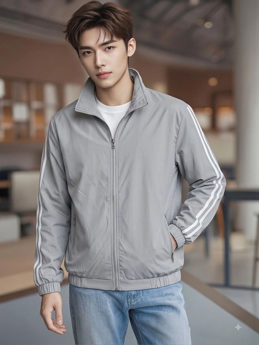 THE FASHION HUB Men Colourblocked Lightweight Bomber Jacket