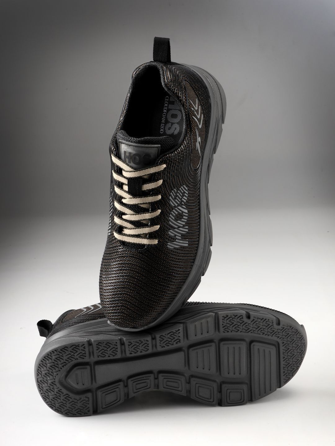 HOS Men Running Shoes Lace-Up Lightweight Comfortable Sports Shoes