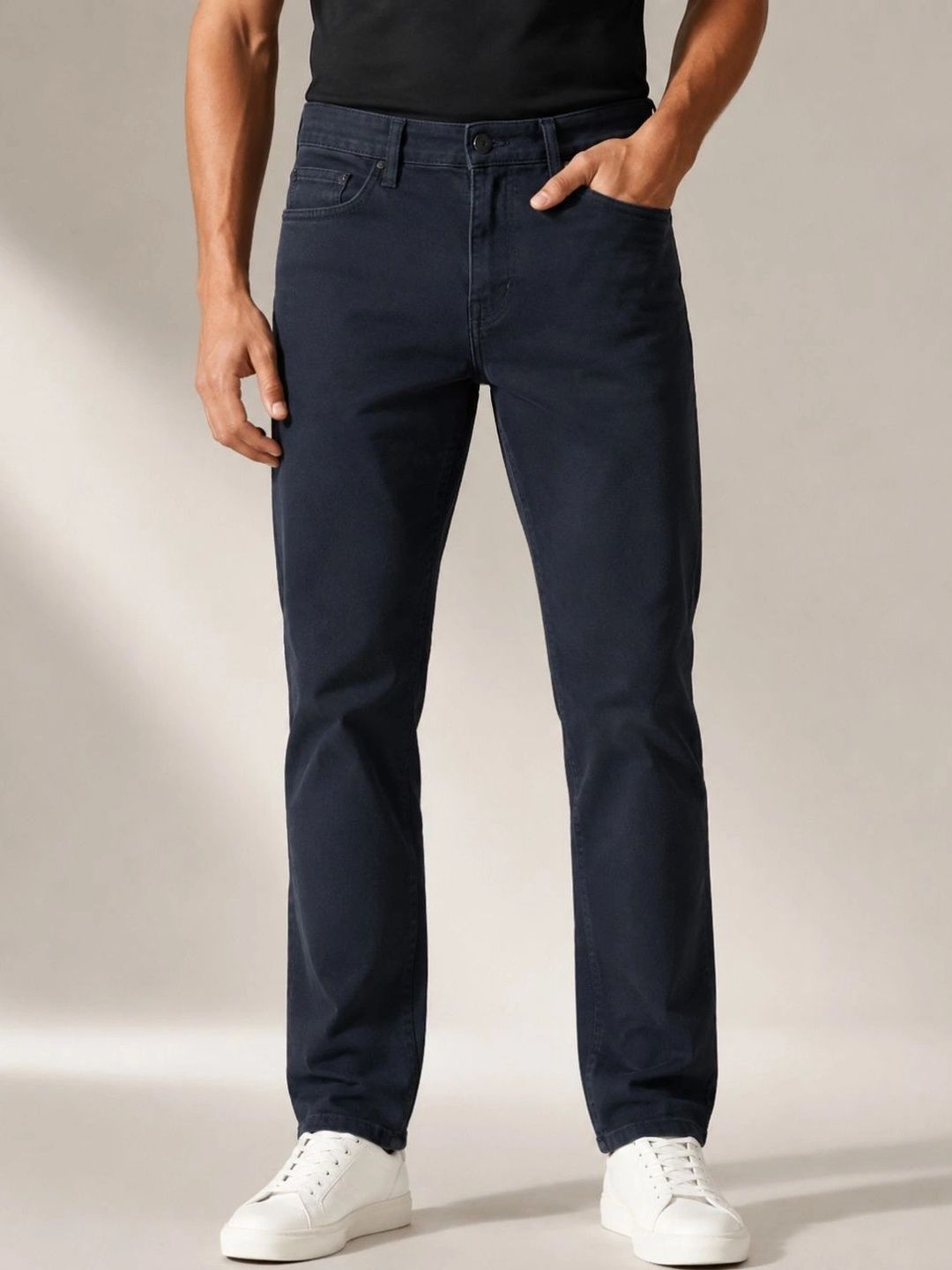 ZUSH Men Straight Fit Mid-Rise Stretchable Jeans