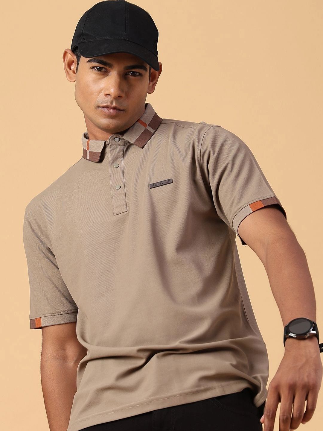V-Mart Men Polo Collar T-shirt