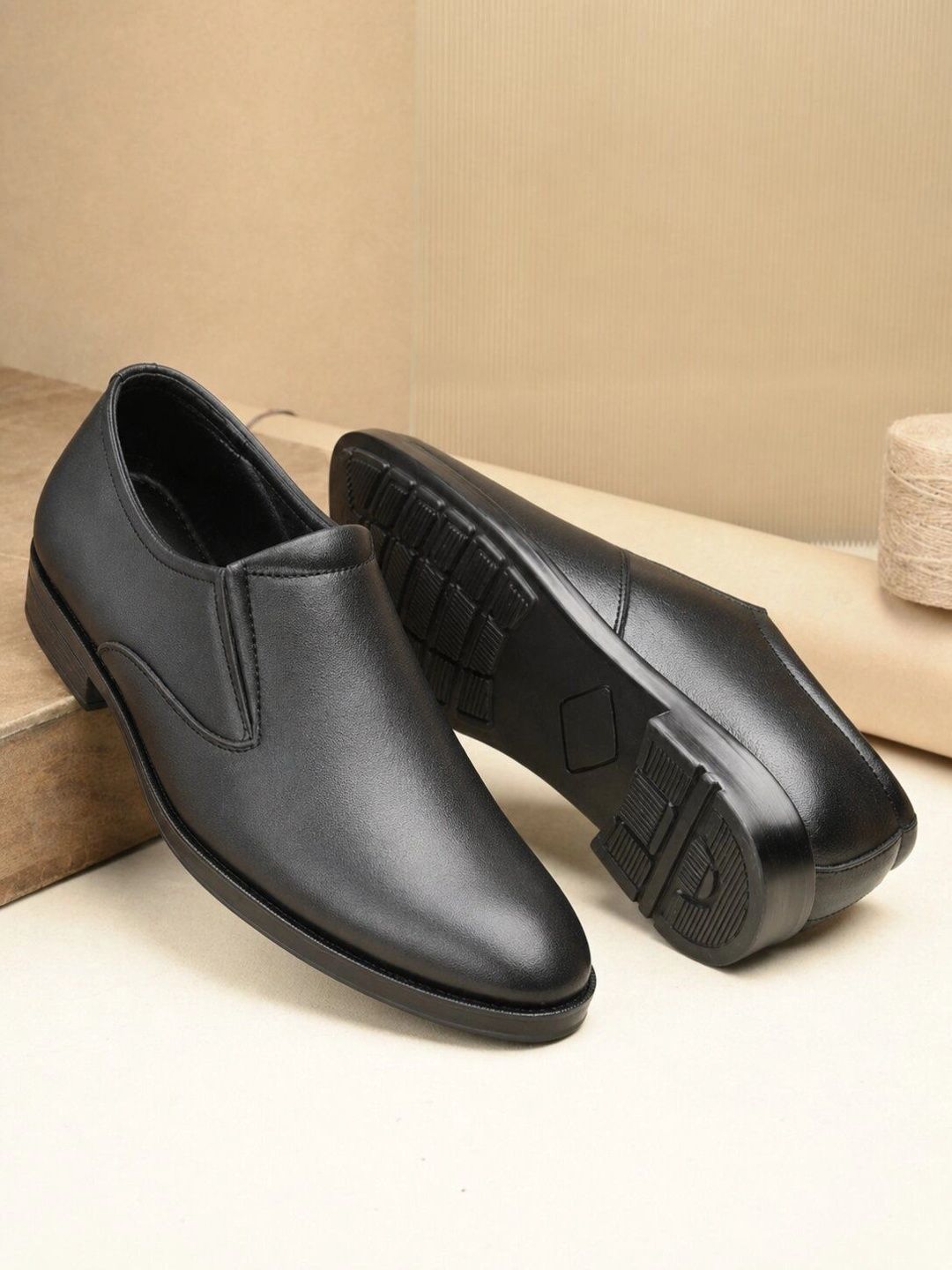 Mast & Harbour Men Round Toe Slip-On Shoes Formal Shoes