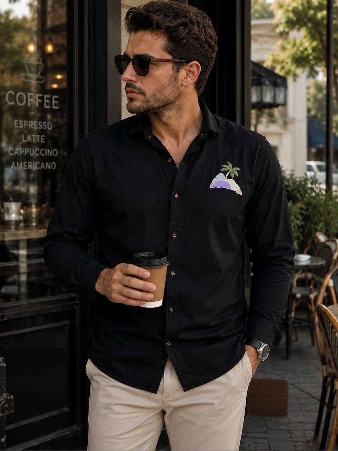 BLACK ROSSY Men Printed Casual Shirt