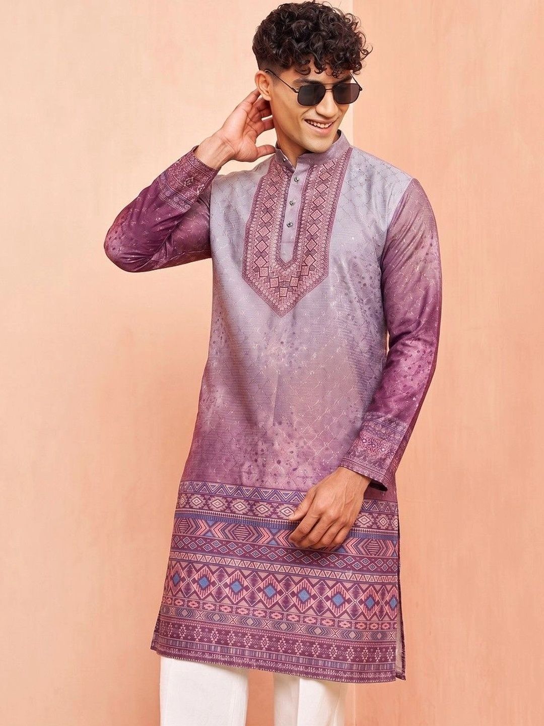 VELKYNOX Men Ethnic Motifs Printed Kurta