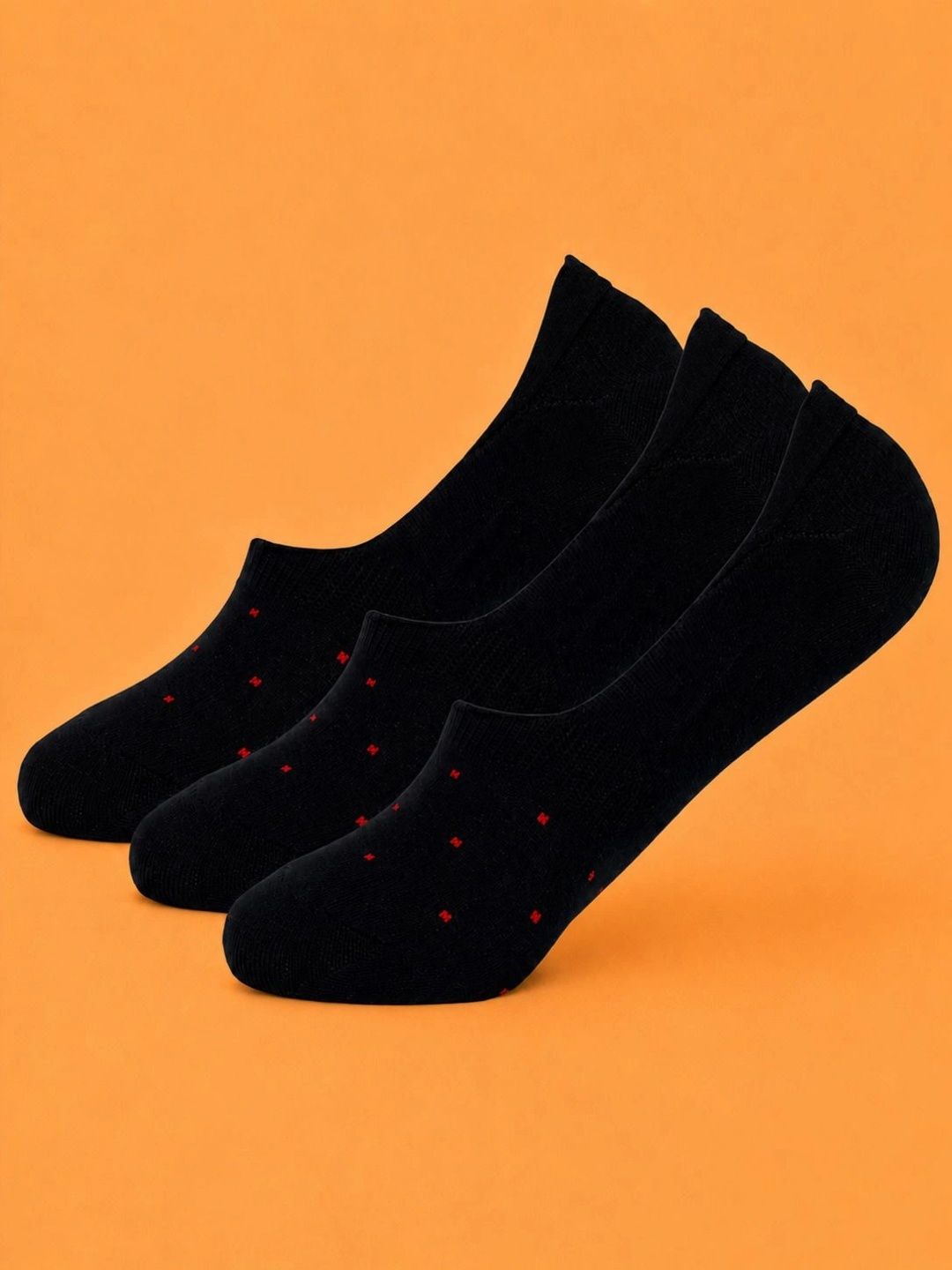 ADDOSSO Men Pack of 3 Cotton Assorted Patterned Shoe Liners Socks