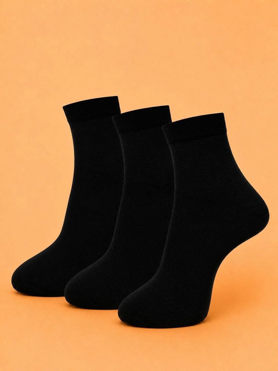 ADDOSSO Men Pack of 3 Cotton Assorted Above Ankle Socks