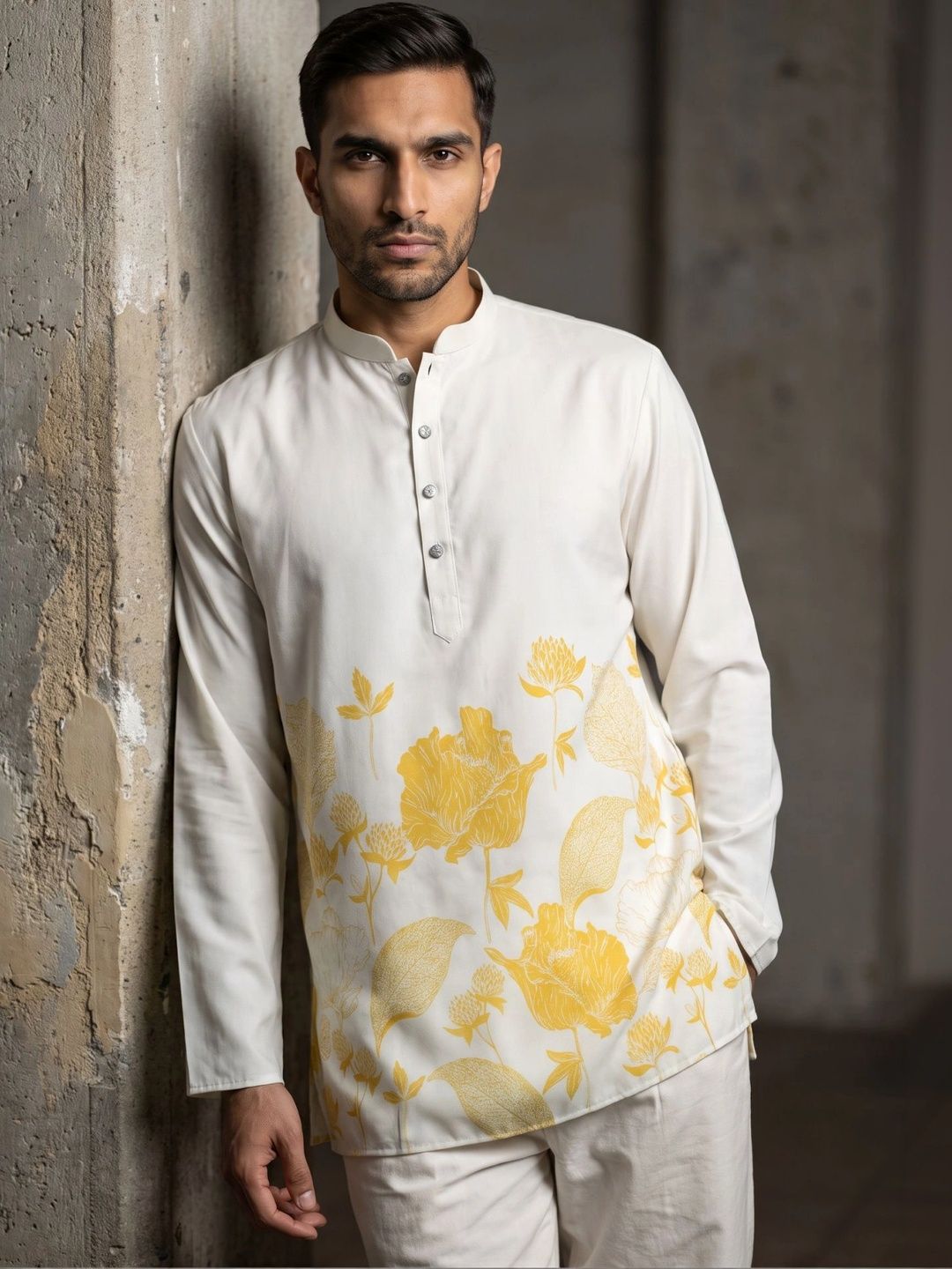 Jompers Men Floral Printed Floral Kurta