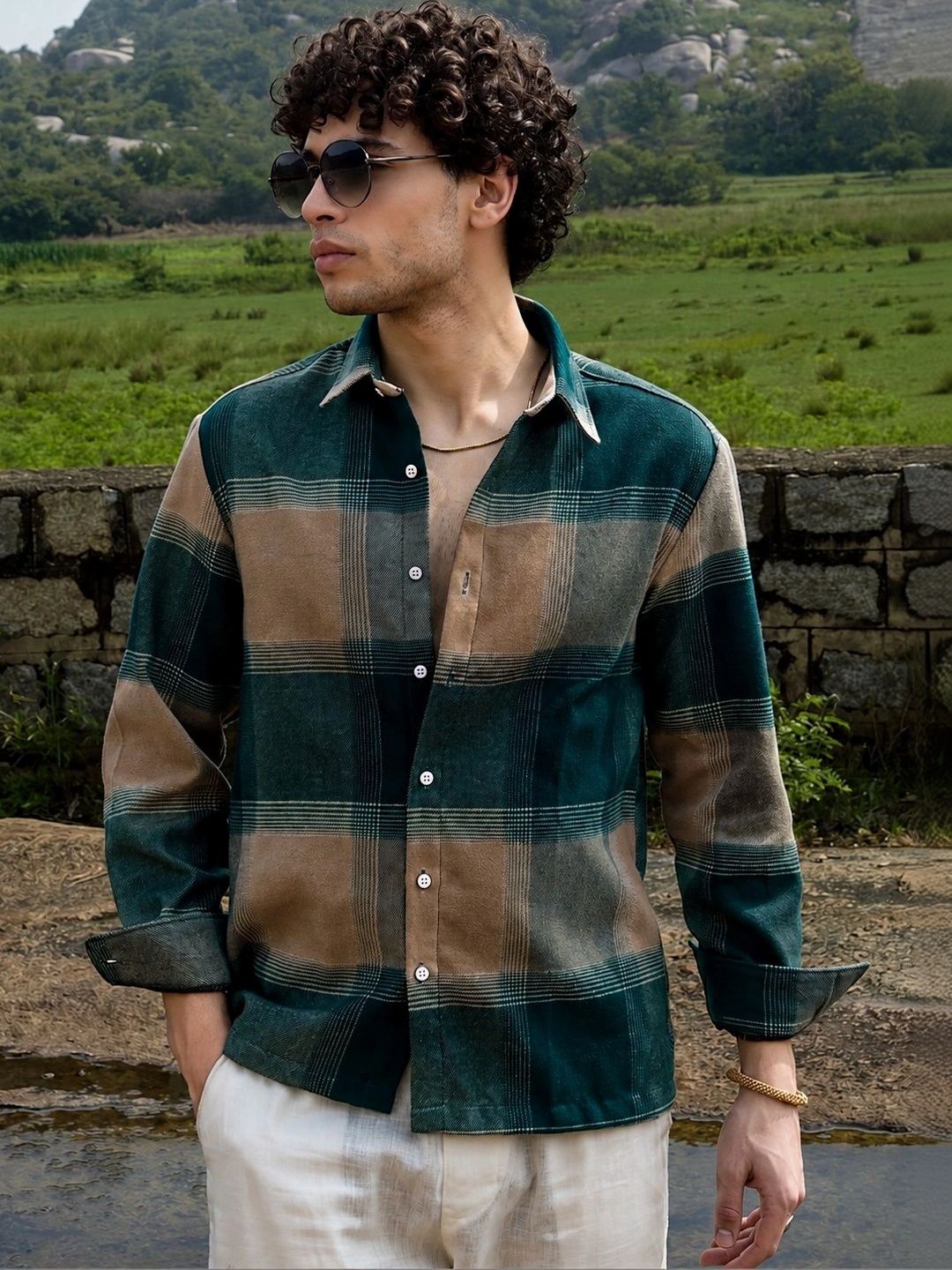 Metronaut Men Checked Casual Shirt