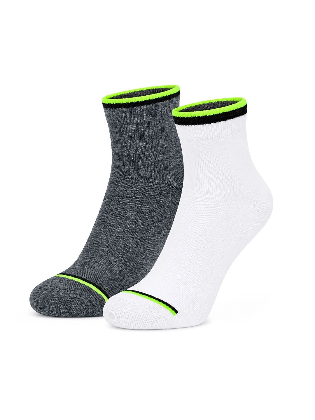 LOUIS STITCH Men Pack of 2 Cotton Assorted Colourblocked Ankle Length Socks