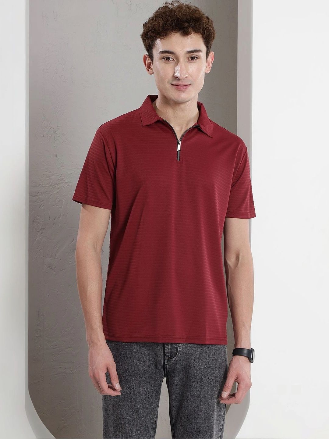 Tromko Men Polo Collar Antimicrobial T-shirt