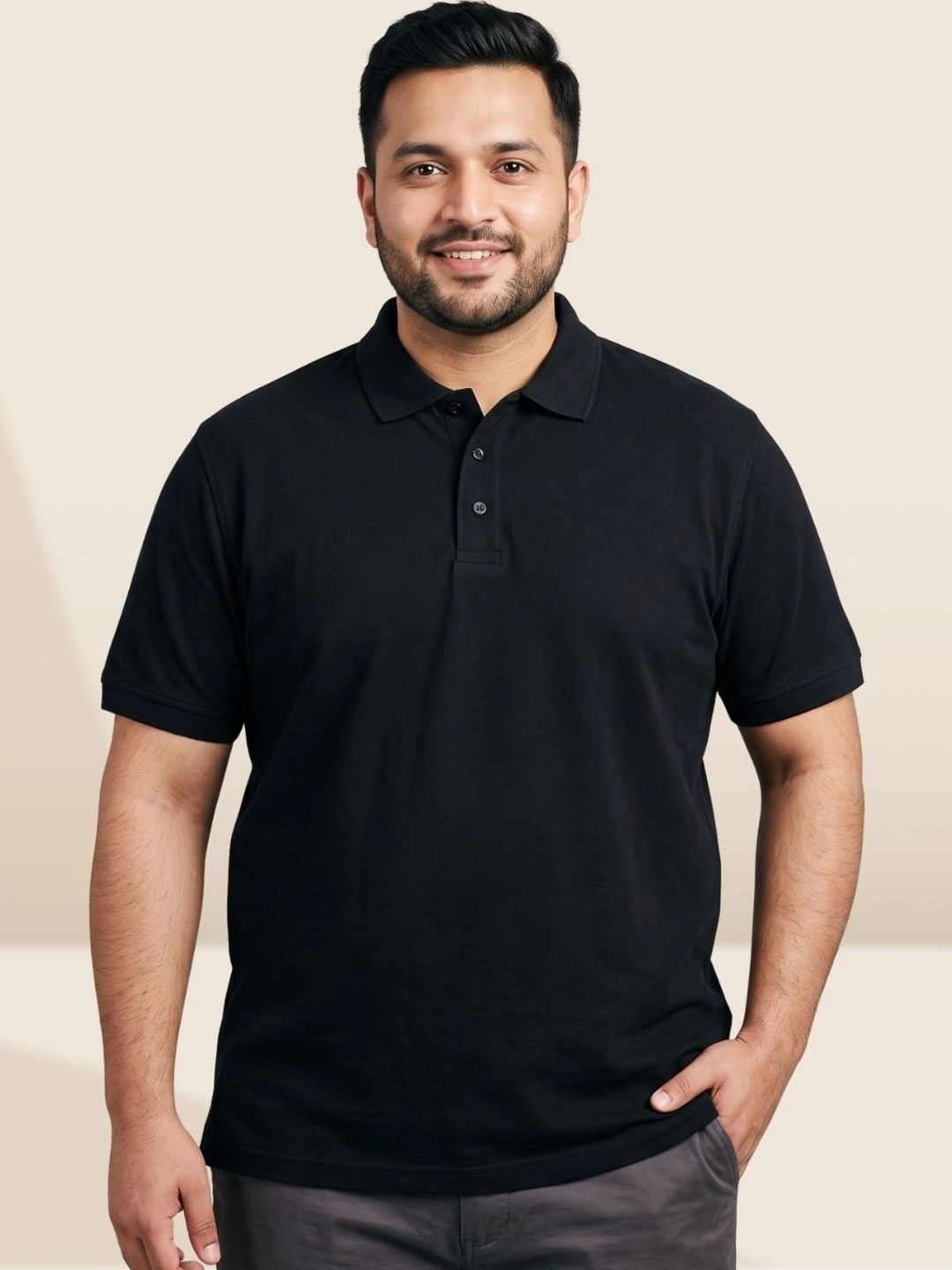 R.Code by The Roadster Life Co. Men Polo Collar Pure Cotton Blend T-shirt