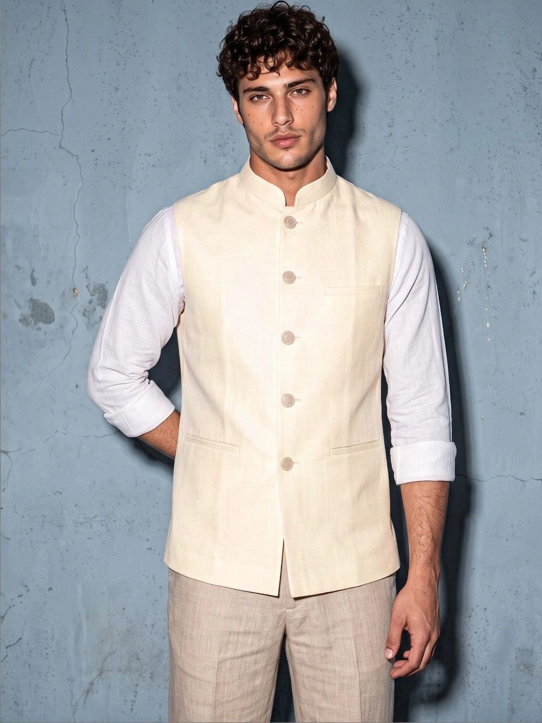 DRIP CHOWK Woven Nehru Jackets
