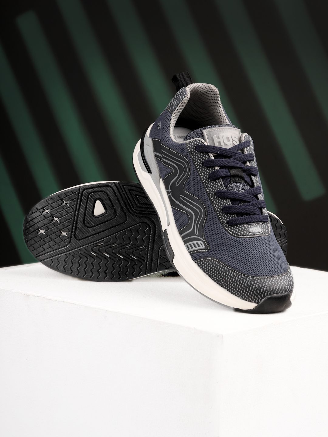 HOS Men Mesh Running Non-Marking Shoes