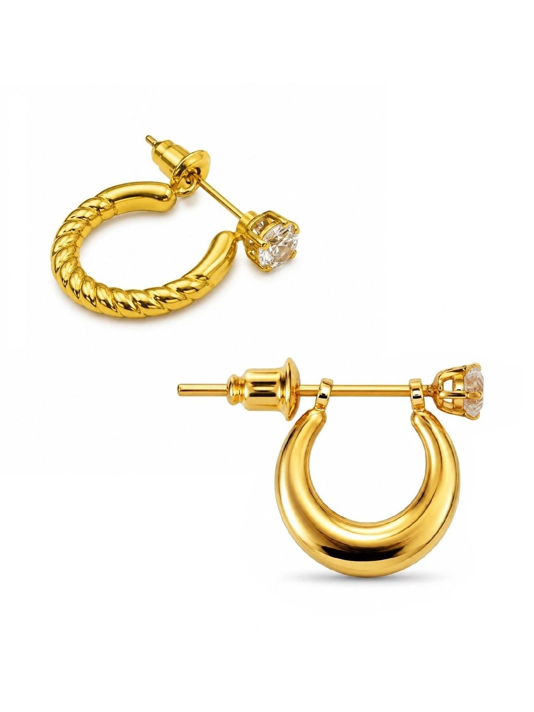 Adhvik Circular Half Hoop Earrings