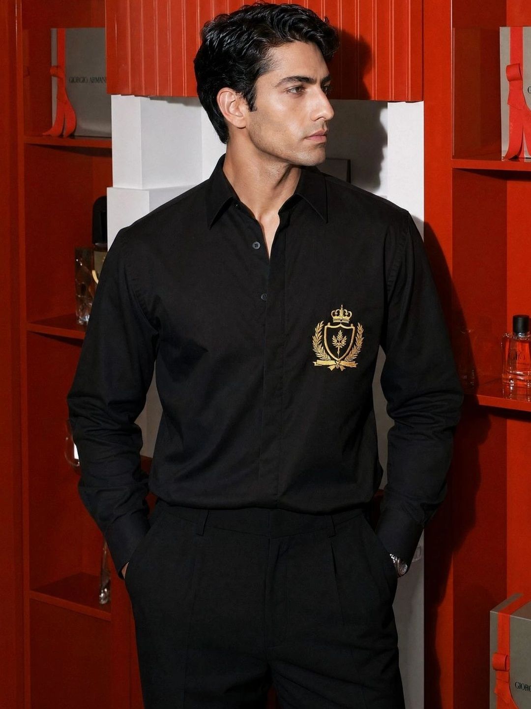 Urban Scissors Men Slim Fit Party Shirt
