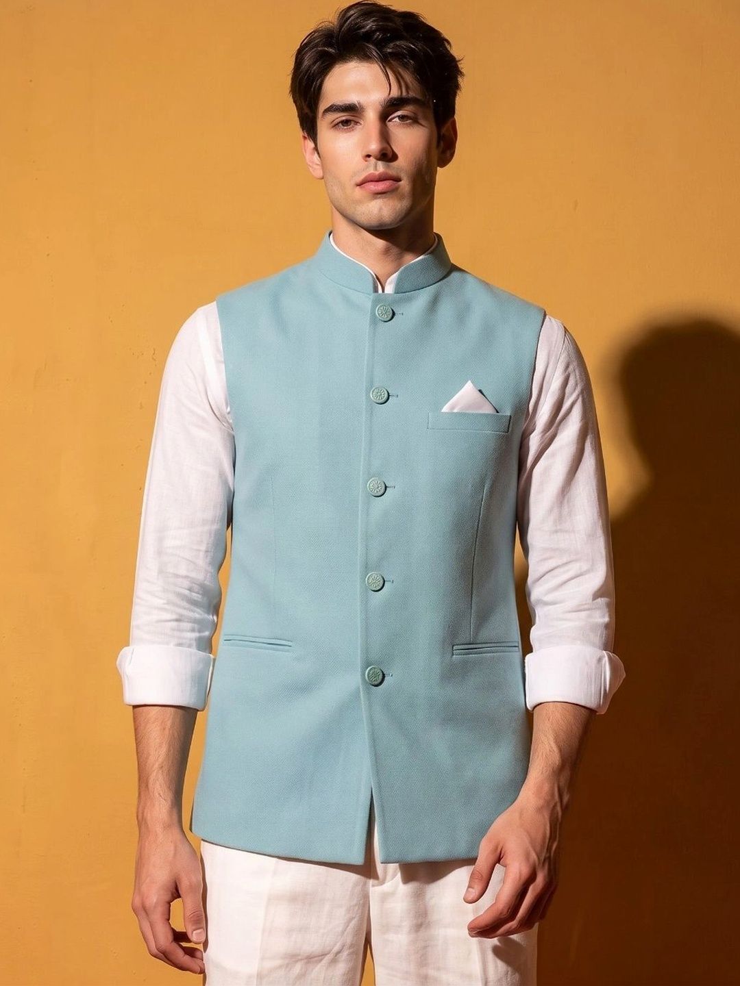 DRIP CHOWK Woven Nehru Jackets