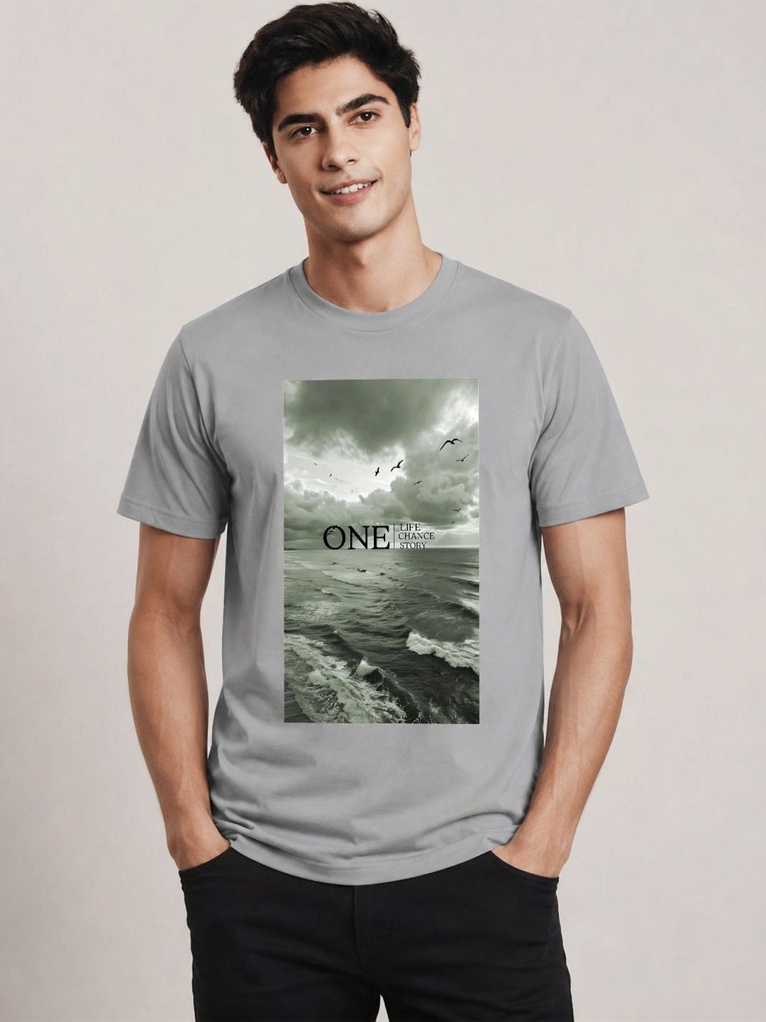 The Arth India Clothing Men Printed T-shirt