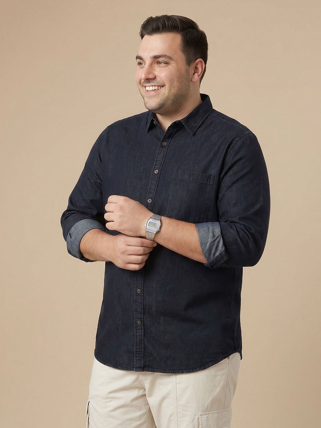 Sztori Plus Size Pure Cotton Casual Shirt